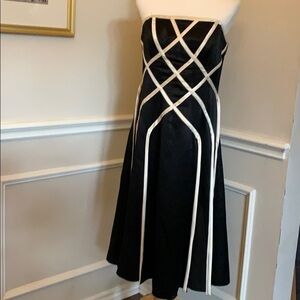 𝅺papell Boutique Evening Strapless Silk Dress 10